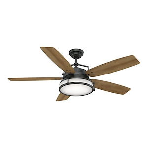 Caneel Bay - 5 Blade 56 Inch Ceiling Fan with Wall Control in Rustic Modern Style and includes 5 Motor Speed settings