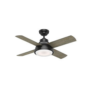 Casablanca 44 Inch Matte Black Levitt Ceiling Fan with LED Light Kit and Wall Control