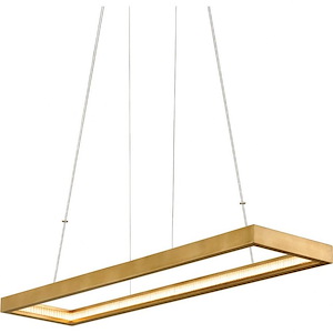 Jasmine - 96W 1 LED Linear Pendant In Geometric Style-2.5 Inches Tall and 14 Inches Wide - 1314734