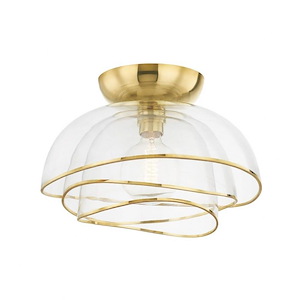 Esme - 1 Light Flush Mount-11.75 Inches Tall and 17.25 Inches Wide