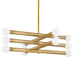 Pienza - 10 Light Chandelier In Modern Style-16 Inches Tall and 50 Inches Wide