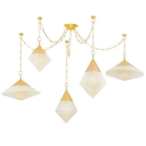 Angelique - 5 Light Chandelier-38.75 Inches Tall and 58.5 Inches Wide - 1315723