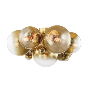 Kyoto - 7 Light Flush Mount-14.75 Inches Tall and 27.75 Inches Wide