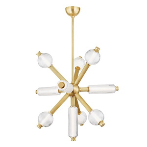 Atom - 40W 10 LED Chandelier-31.25 Inches Tall and 36 Inches Wide - 1335591
