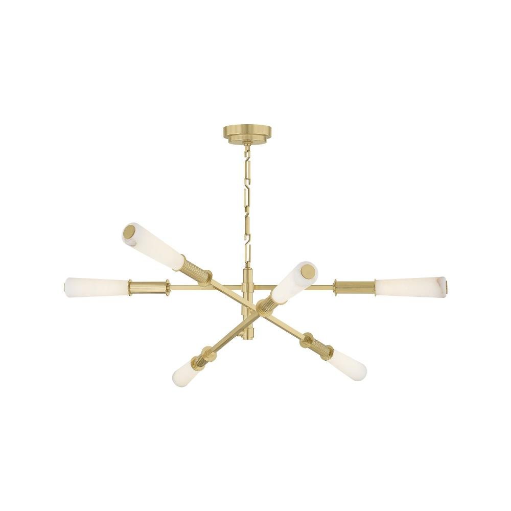 Corbett Lighting 490-48-VPB Dashiell - 28W 6 LED Chandelier-13 Inches Tall and 48 Inches Wide