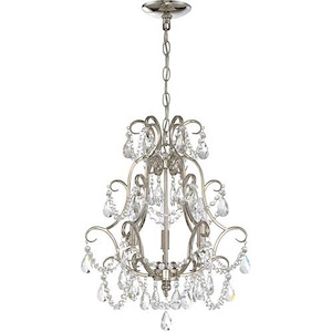 Three Light Mini Chandelier - 16 inches wide by 17.25 inches high