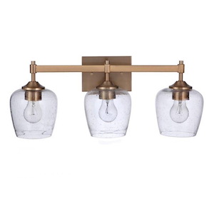 Stellen 3 Light Transitional Bath Vanity Approved for Damp Locations - 22 inches wide by 9.25 inches high