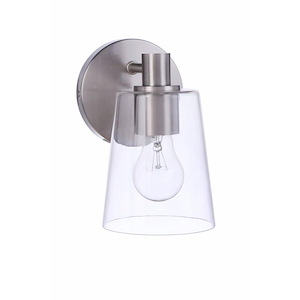 Emilio - 1 Light Wall Sconce In Transitional Style-8 Inches Tall and 5 Inche Wide