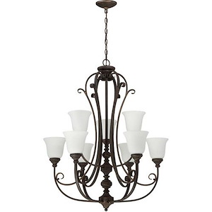 Barrett Place - Nine Light 2-Tier Chandelier - 32.5 inches wide by 37.5 inches high