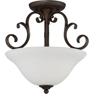 Barrett Place - Three Light Semi-Flush Mount - 15 inches wide by 14.75 inches high