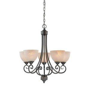 Raleigh - Five Light Chandelier - 24 inches wide by 26 inches high - 603467
