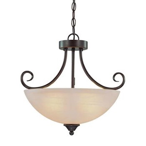 Raleigh - Three Light Convertible Pendant - 18 inches wide by 15 inches high