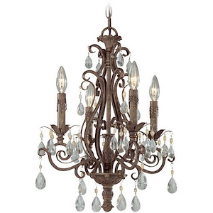 Englewood - Four Light Chandelier - 17 inches wide by 20.5 inches high - 603004