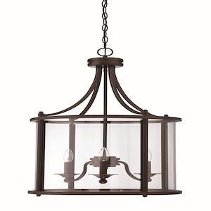 Carlton - Three Light Pendant - 17.75 inches wide by 32.13 inches high