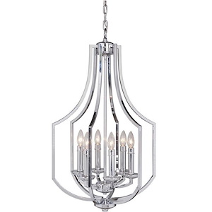 Hayden - Six Light Foyer - 18 inches wide by 31.38 inches high