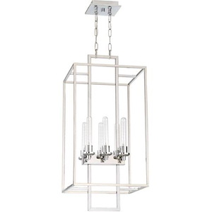Cubic - 6 Light Foyer-35 Inch Tall and 15.5 Inch Wide - 1421318