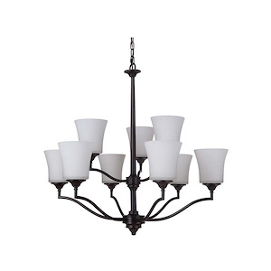 Helena - Nine Light 2-Tier Chandelier - 31 inches wide by 28.75 inches high