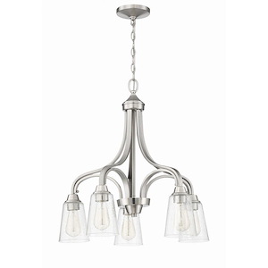 Grace - Five Light Down Chandelier - 24 inches wide by 24 inches high - 1215598