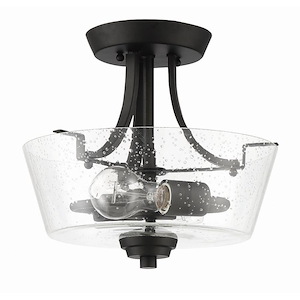 Grace - Two Light Convertible Semi-Flush Mount in Transitional Style - 13 inches wide by 12.5 inches high