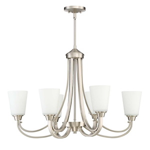 Grace - Six Light Linear Chandelier - 18 inches wide by 22 inches high