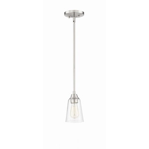 Grace - One Light Mini Pendant in Transitional Style - 5 inches wide by 7 inches high