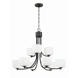 Clarendon - Nine Light 2-Tier Chandelier - 32 inches wide by 25.5 inches high