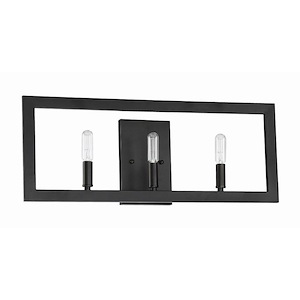 Portrait 3 Light Transitional/Modern &amp; Contemporary Bath Vanity - 23.25 inches wide by 9.5 inches high