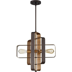 Linked - Two Light Pendant with Rod - 18 inches wide by 19.25 inches high - 918391