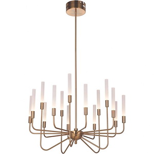 Valdi - 675W 15 LED 3-Tier Chandelier - 32.5 inches wide by 20.25 inches high