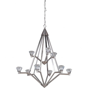 Radiante - 324W 9 LED 2-Tier Chandelier - 30.75 inches wide by 38.38 inches high