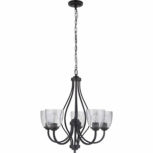 Serene - Five Light Chandelier in Transitional Style - 25 inches wide by 26.5 inches high