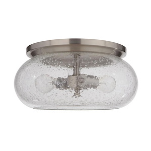 Serene - Two Light Flush Mount in Transitional Style - 14.5 inches wide by 7 inches high