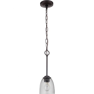 Serene - One Light Mini Pendant in Transitional Style - 5.5 inches wide by 15.63 inches high