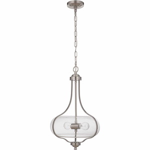 Serene - Two Light Pendant in Transitional Style - 15 inches wide by 24 inches high - 921774
