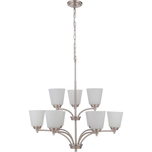 Tyler - Nine Light 2-Tier Chandelier in Transitional Style - 31.5 inches wide by 34 inches high