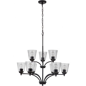 Tyler - Nine Light 2-Tier Chandelier in Transitional Style - 31.5 inches wide by 34 inches high