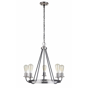 Randolph - 5 Light Chandelier In Transitional/Modern and Contemporary Style-24 Inches Tall and 25 Inches Wide - 921761