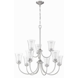 Gwyneth - Nine Light 2-Tier Chandelier in Traditional Style - 32 inches wide by 32 inches high - 1215754