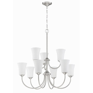 Gwyneth - Nine Light 2-Tier Chandelier in Traditional Style - 32 inches wide by 32 inches high
