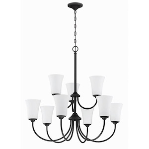 Gwyneth - Nine Light 2-Tier Chandelier in Traditional Style - 32 inches wide by 32 inches high - 1215485