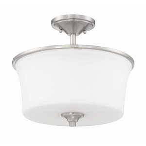 Gwyneth - Two Light Convertible Semi-Flush Mount in Traditional Style - 13 inches wide by 15 inches high