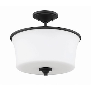 Gwyneth - Two Light Convertible Semi-Flush Mount in Traditional Style - 13 inches wide by 15 inches high