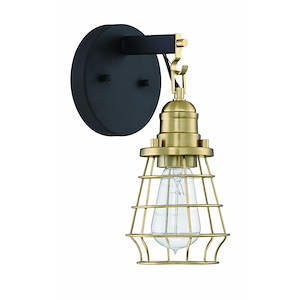 Thatcher - 1 Light Cage Wall Sconce In Transitional/Modern and Contemporary Style-11 Inches Tall and 5.5 Inches Wide - 921780