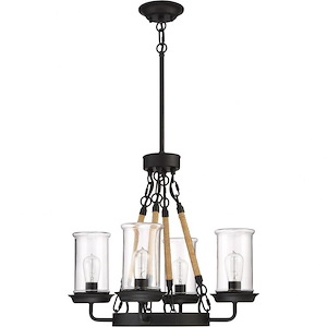 Homestead - 4 Light Outdoor Chandelier In Transitional/Cottage/Country Style-22.5 Inches Tall and 24 Inches Wide - 918351