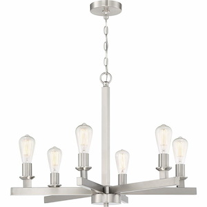 Chicago - Six Light Chandelier in Transitional Style - 30 inches wide by 21.75 inches high - 990829