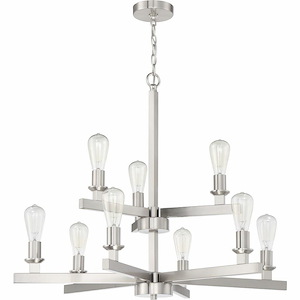 Chicago - Nine Light Chandelier in Transitional Style - 34 inches wide by 28.5 inches high