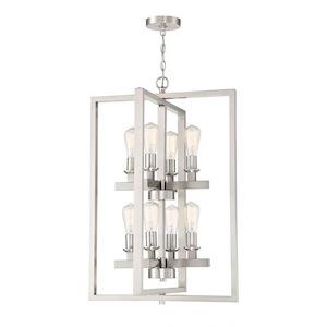 Chicago - Eight Light Foyer in Transitional Style - 22 inches wide by 33.25 inches high