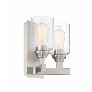 Chicago - Two Light Wall Sconce in Transitional Style - 10 inches wide by 10 inches high