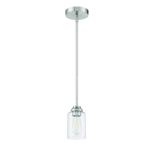 Chicago - One Light Mini Pendant in Transitional Style - 5 inches wide by 7.75 inches high - 990827