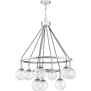 Que - Nine Light Chandelier in Transitional Style - 31.25 inches wide by 38 inches high - 990896